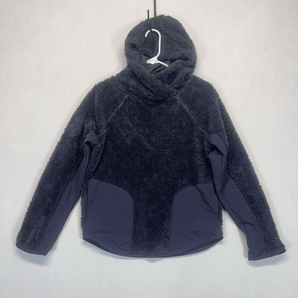 Nike Sherpa Fleece Hoodie Women's XS Purple Therma Pullover Training Long Sleeve